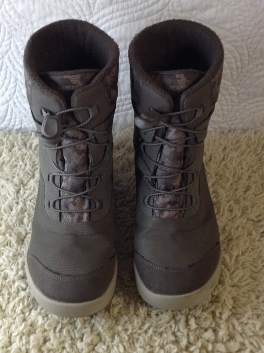 Merrell Leather & Textile Winter Boots -25 degrees Waterproof Cold Weather Warm